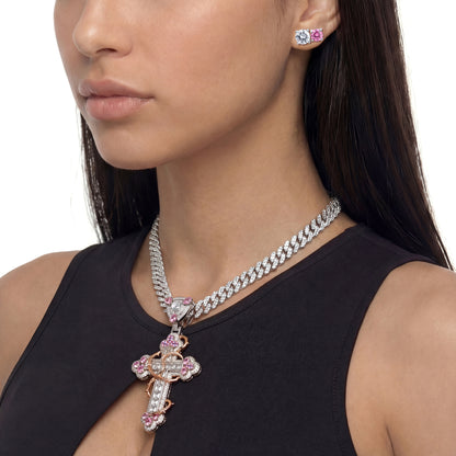 Set mit Anhänger und Ohrringen „Thorned Romance“.