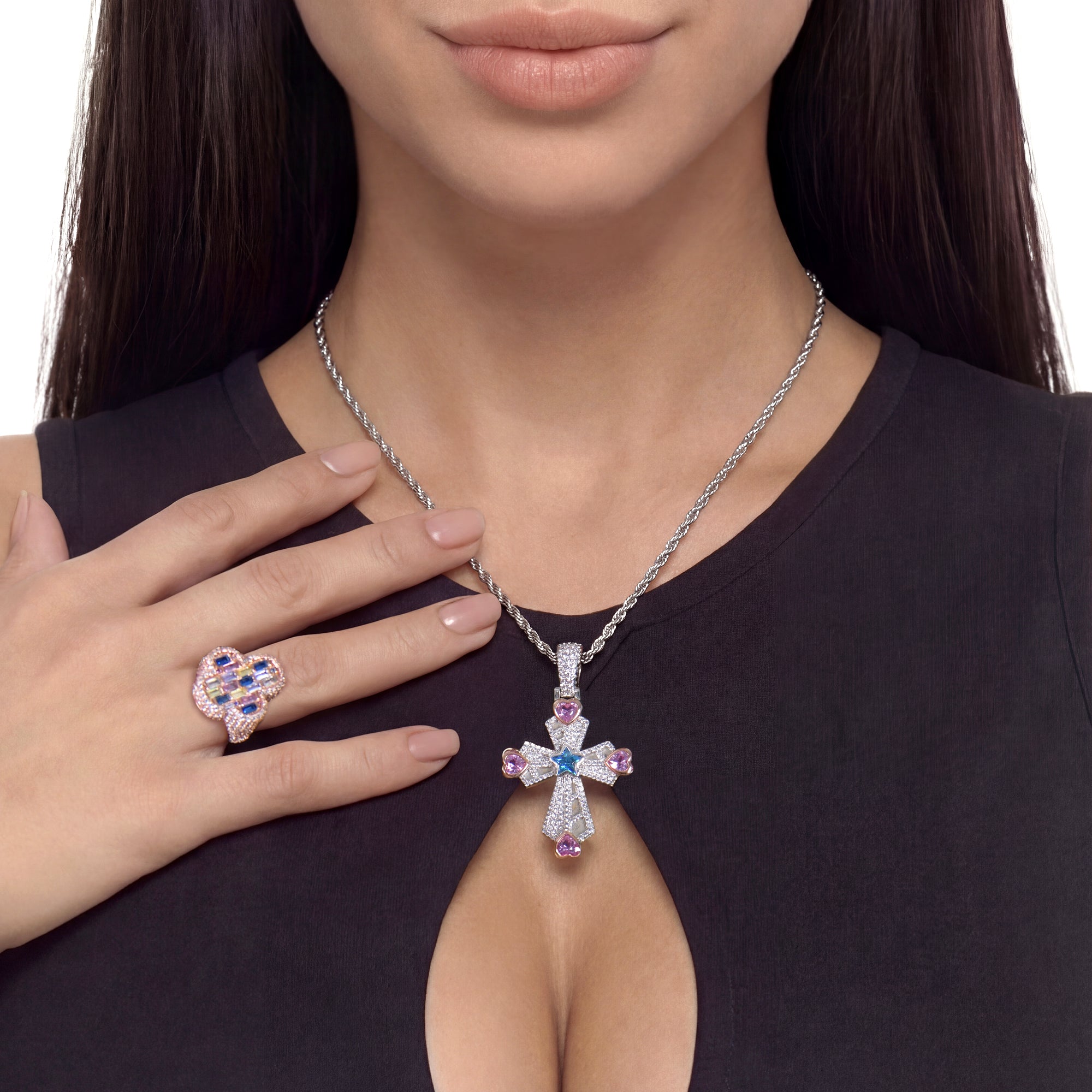 Vitraux Night Pendant & Ring Set