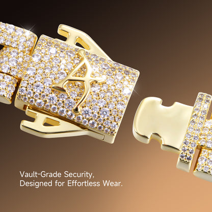 12mm Round Cut Cuban Link Chain & Bracelet Gift Set