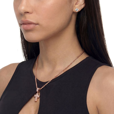 Conjunto de pendientes con colgante diario Rose Glow &