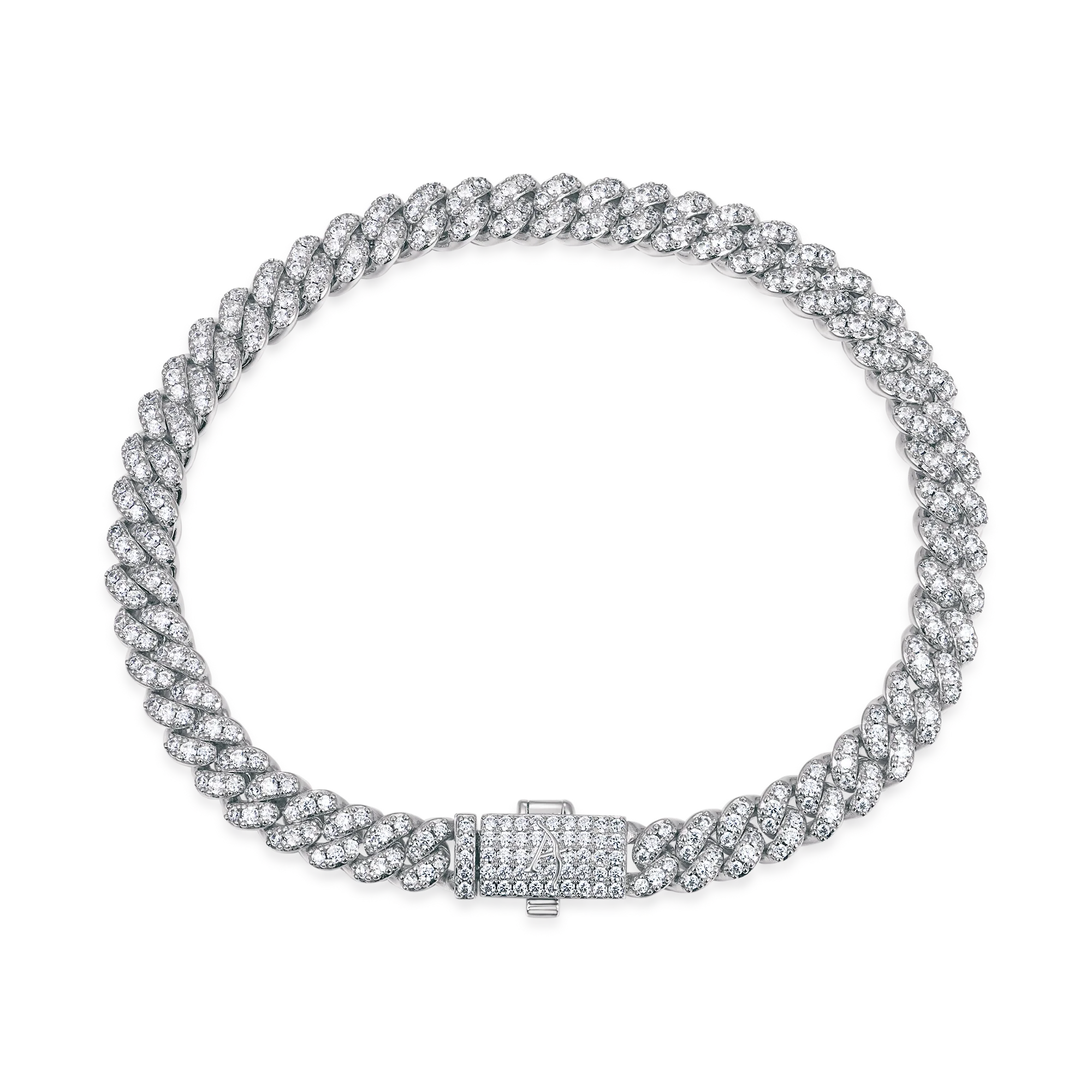 Round Cut Cuban Link Bracelet - 6mm