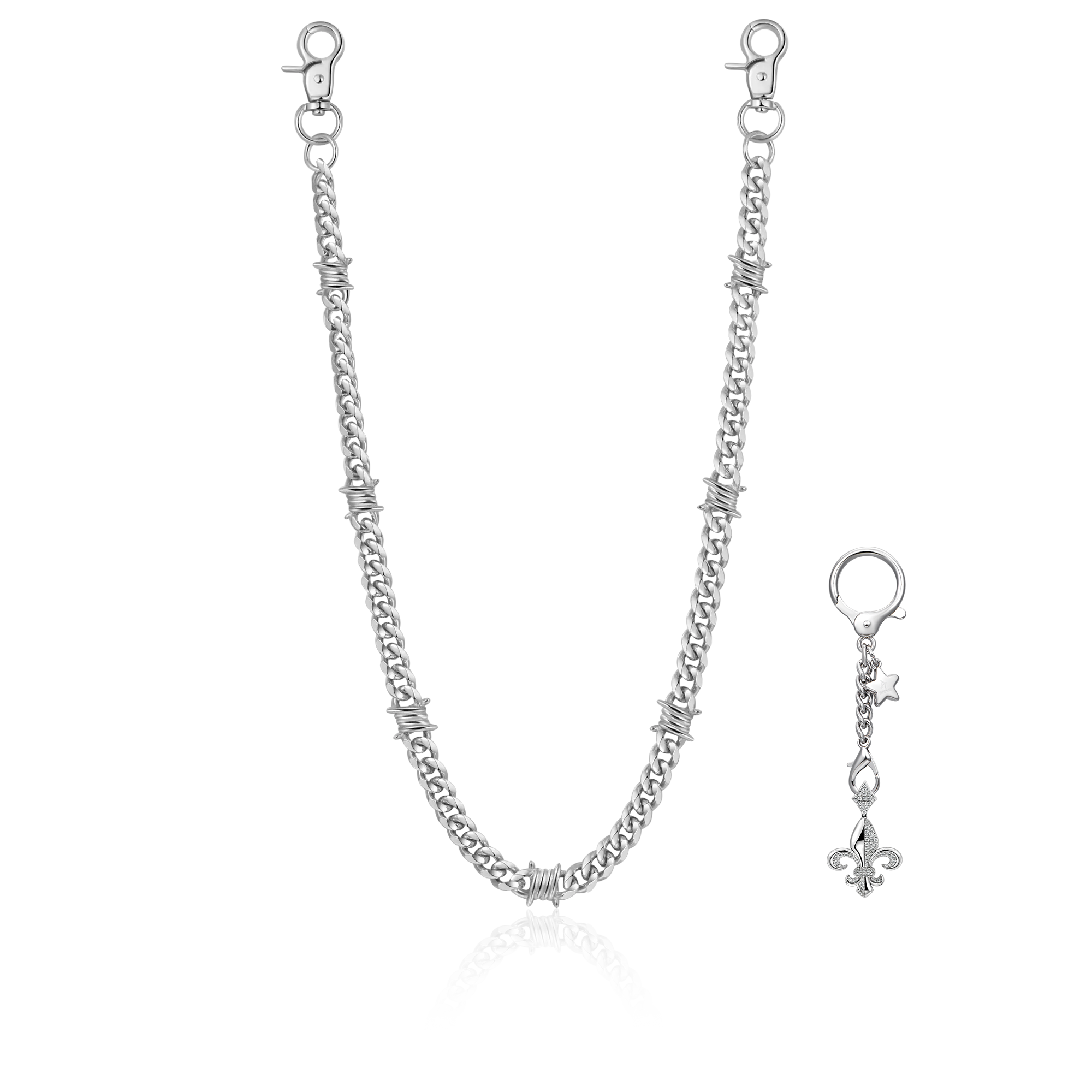 Thorned Cuban Wallet Chain