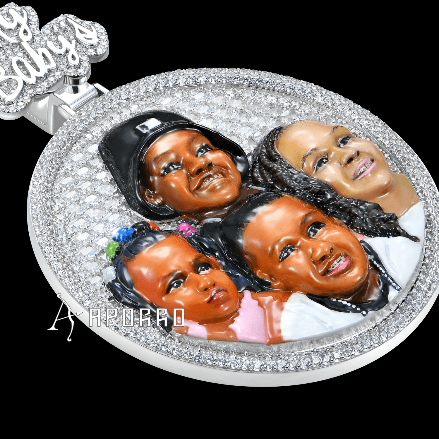 APORRO Premium Custom 3D Enamel Photo Pendant