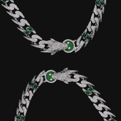 Wong ⅱ Ridge Jade Beads Collar cubano - 15 mm