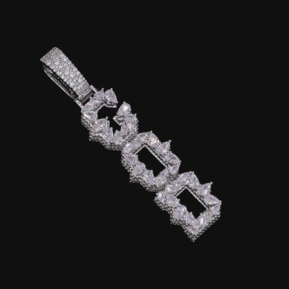 Custom Rhombus-Shaped Font Pendant