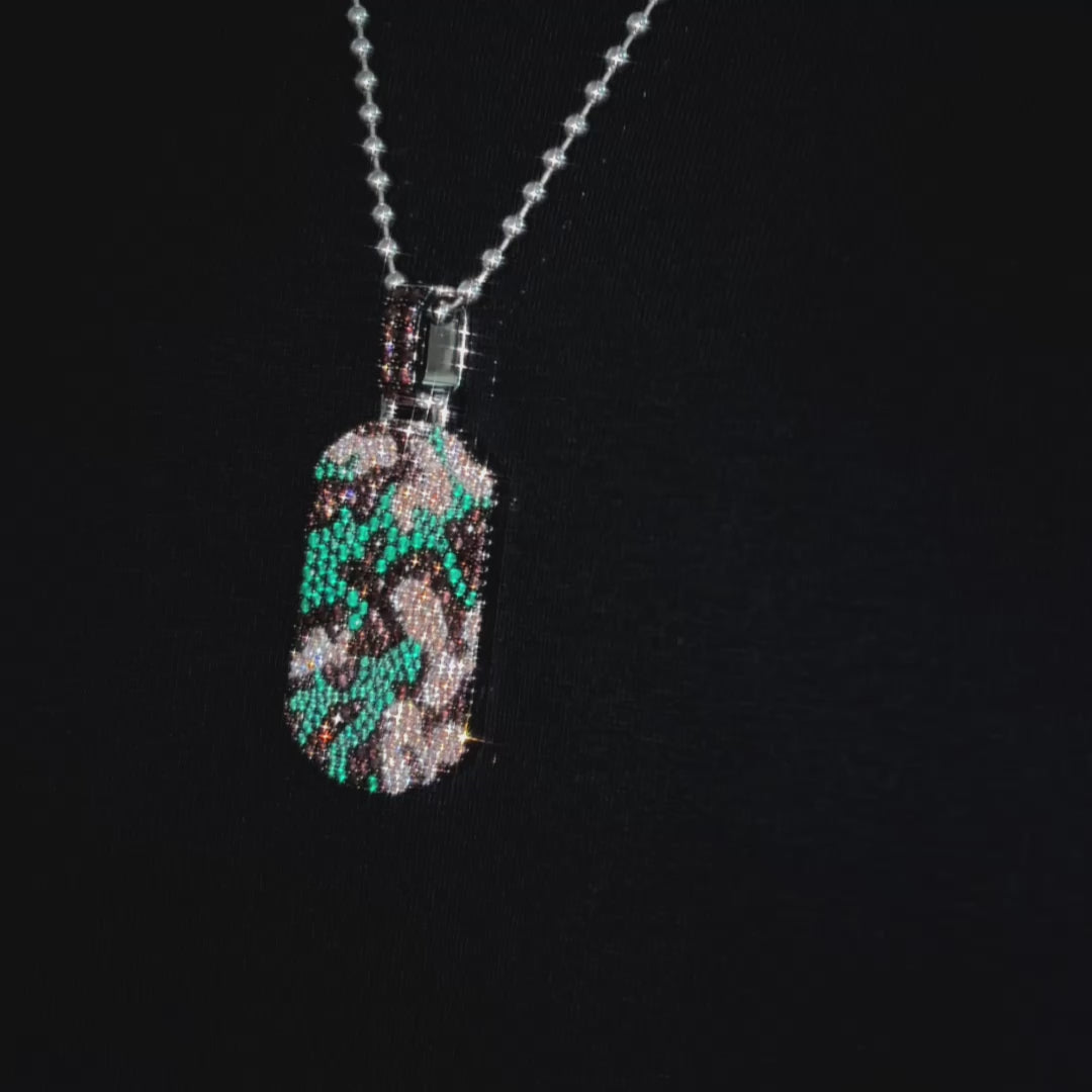 Pendentif Dog Tag camouflage