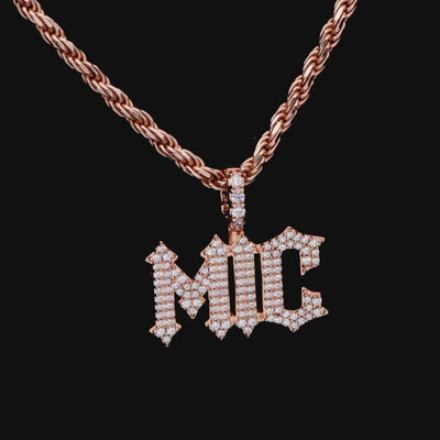 Custom Gothic Font Pendant - 12mm Height
