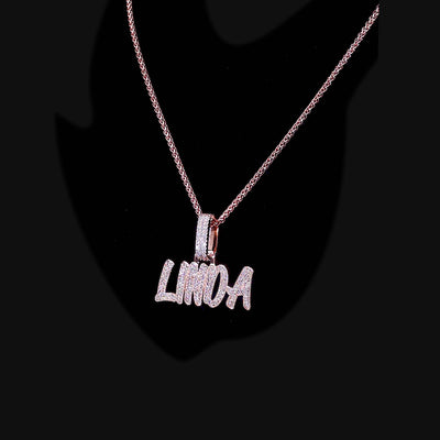 Custom Moissanite Romantic Name Pendant