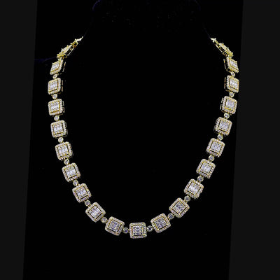 Baguette Cut Mix Tennis Chain - 10mm