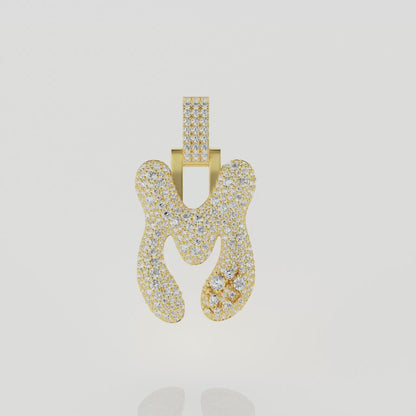 Custom Bubble Font Pendant - 30mm
