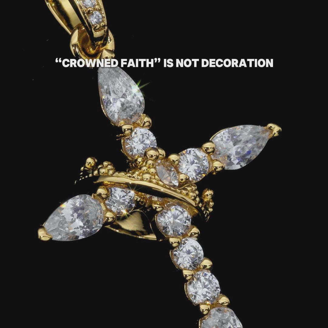 Crowned Sacred Cross Pendant