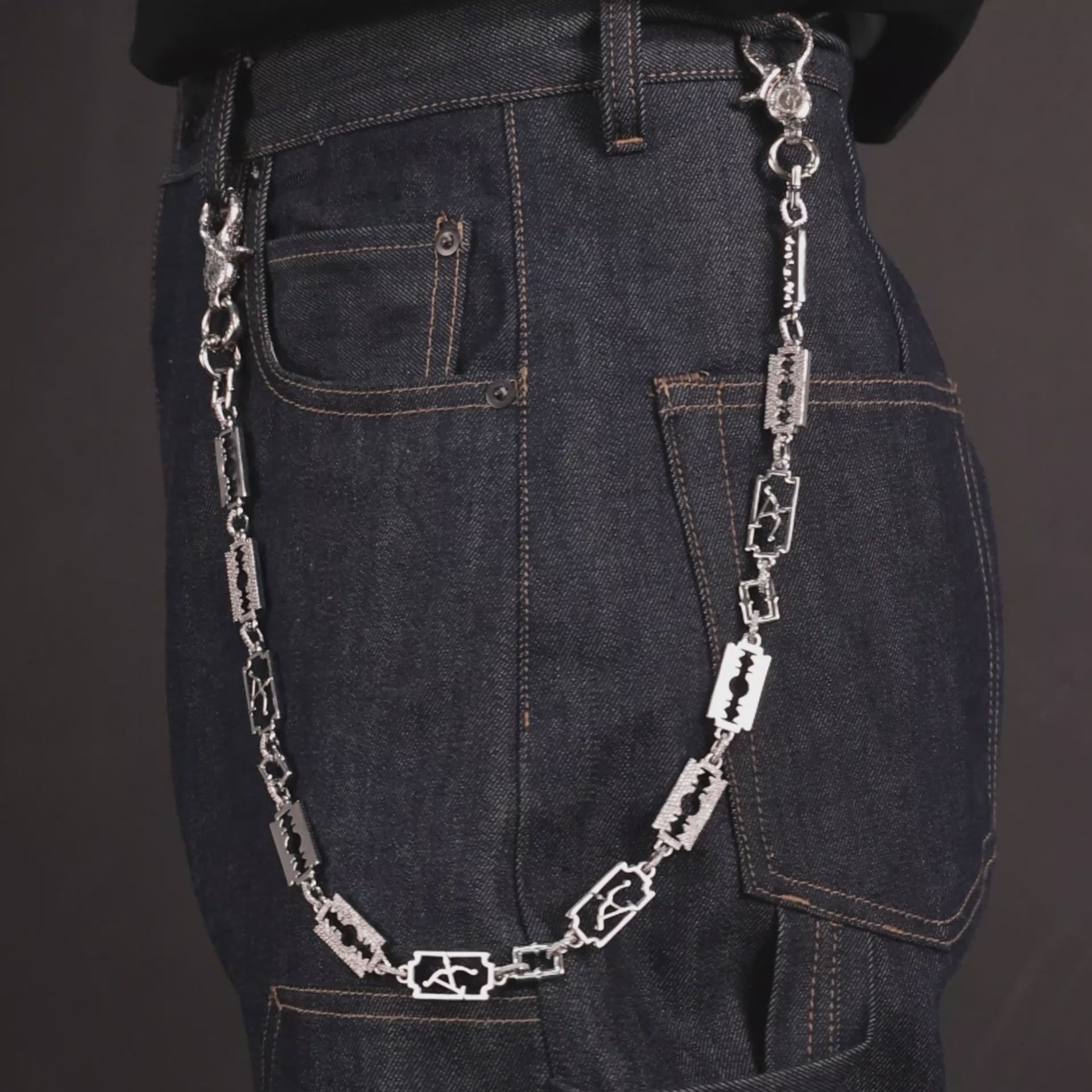 Moissanite Sharp Razor Wallet Chain