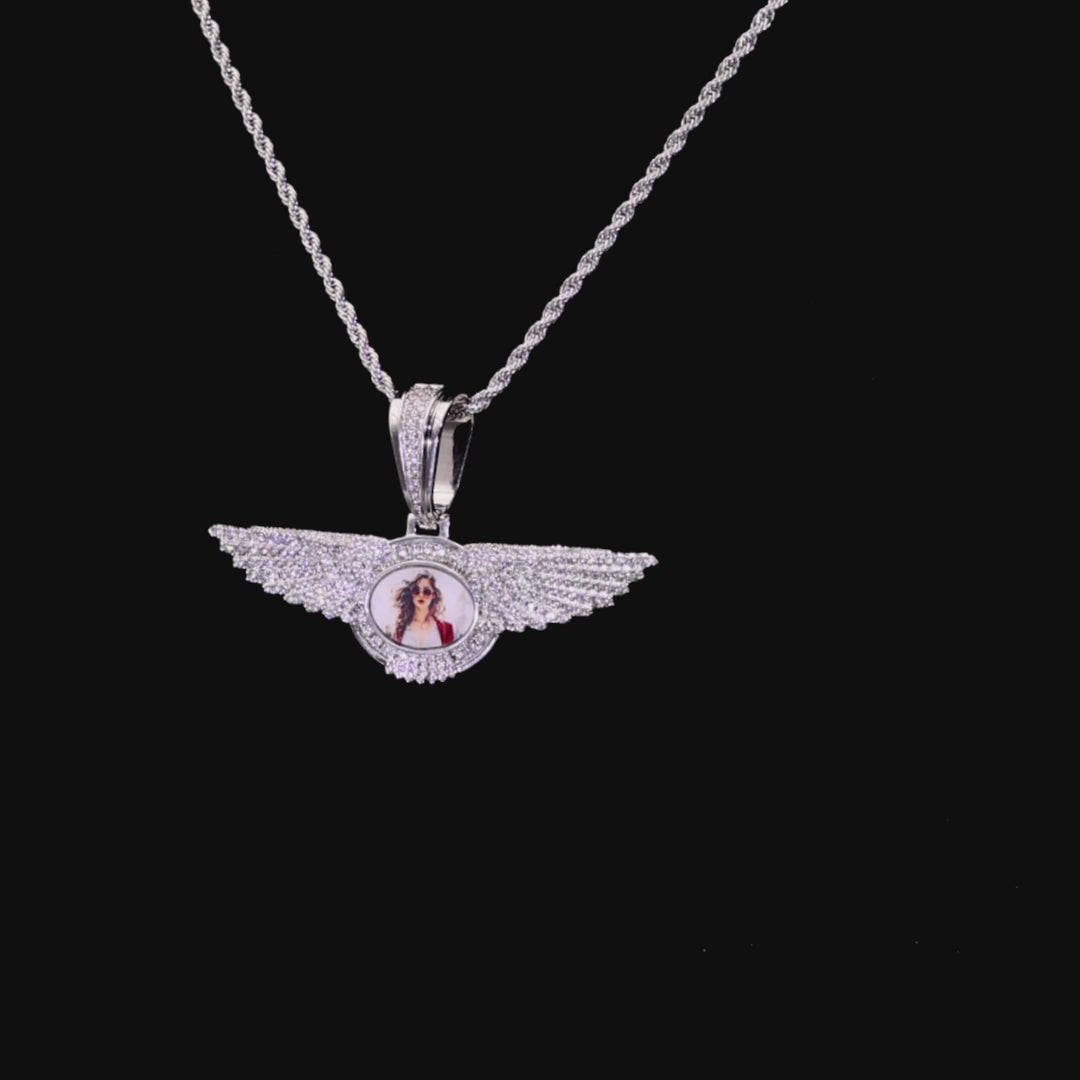 Custom Flying Wings Photo Pendant