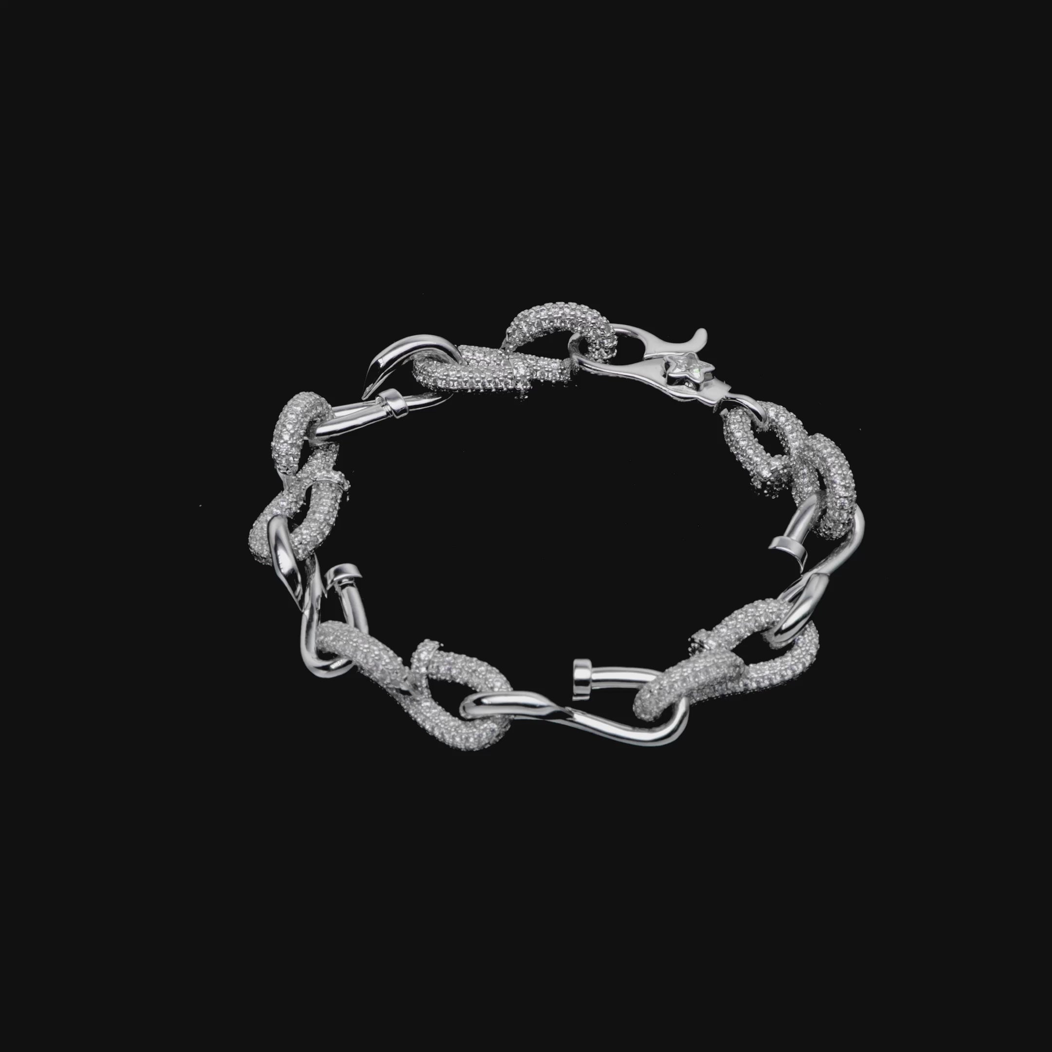 Bracelet à liaison à ongles torsadé - 10 mm