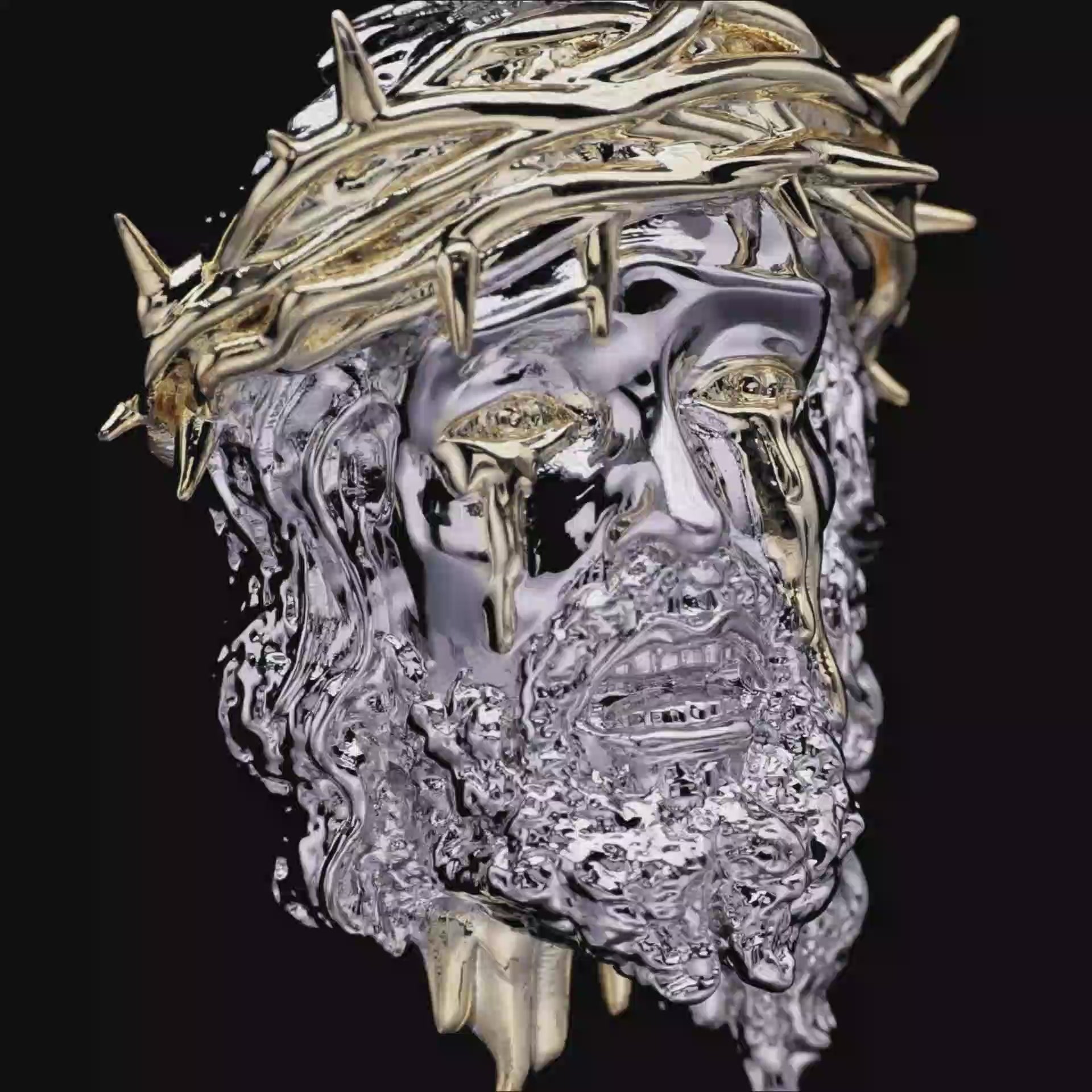 Drip Messiah - Tears Fall Jesus Pendant - 38mm