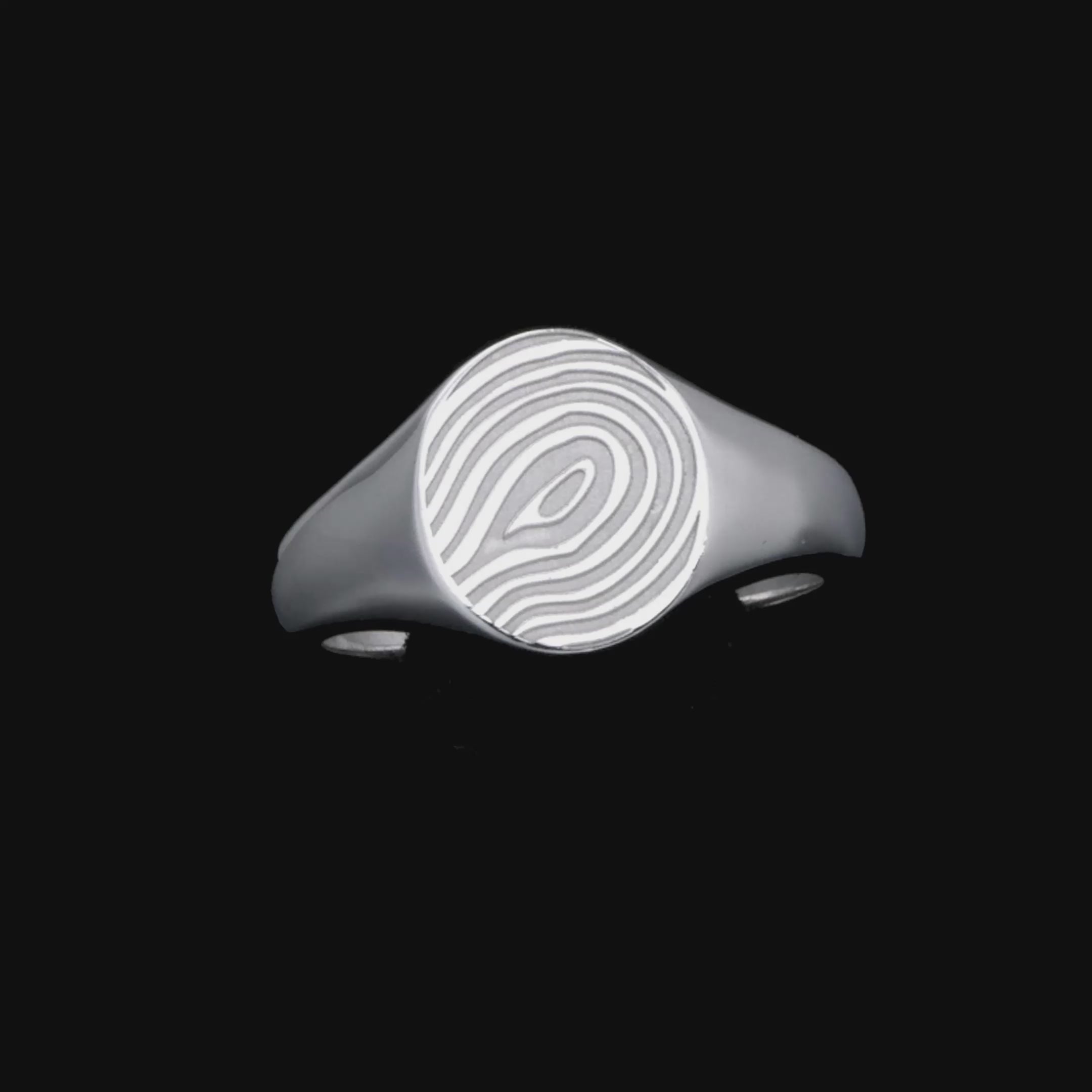 Custom Signet Ring - Fingerprint