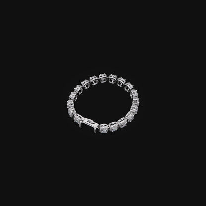 Cushion-Cut Clustered Tennis Bracelet - 7mm