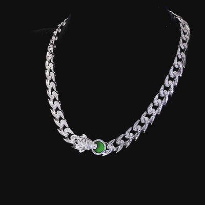 WONG Ⅱ Ridge Iced Out Kubanische Kette – 12 mm
