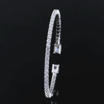Multiple Spring Tennis Bangle Bracelet