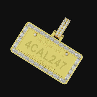 Custom License Plate Pendant (CA/GA)