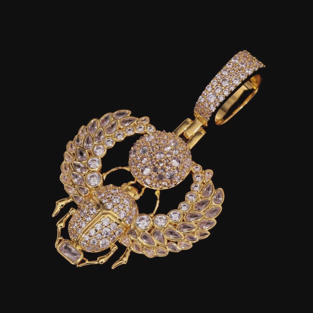 Multi-Cut Mosaic Scarab Pendant