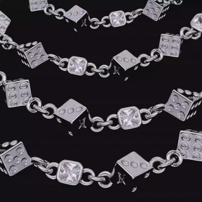 Moissanit Icon Würfelarmband – 8 mm