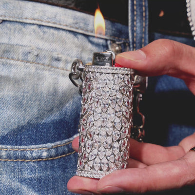 Infinity Bloom Chain & Ensemble chaîne de portefeuille + étui à briquet