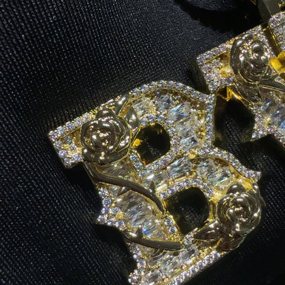 Pendentif de police rose personnalisé-30 mm