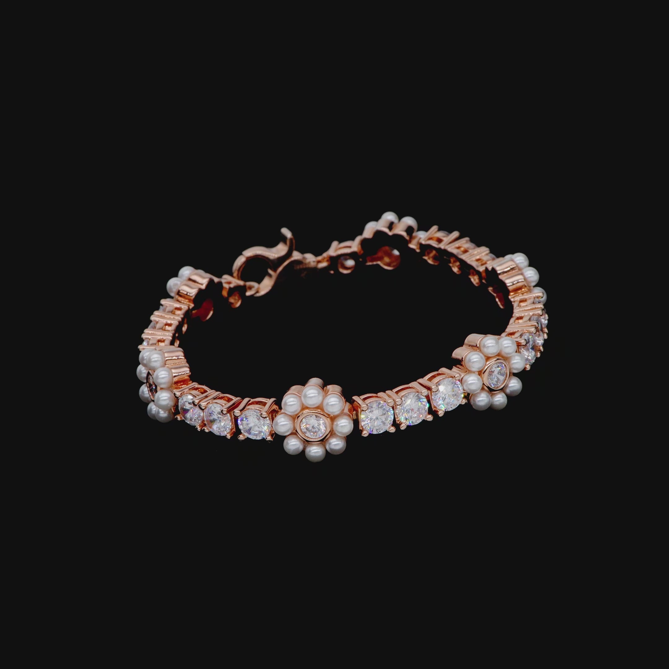 Bracelet de tennis Flora Pearl pour femmes - 9 mm