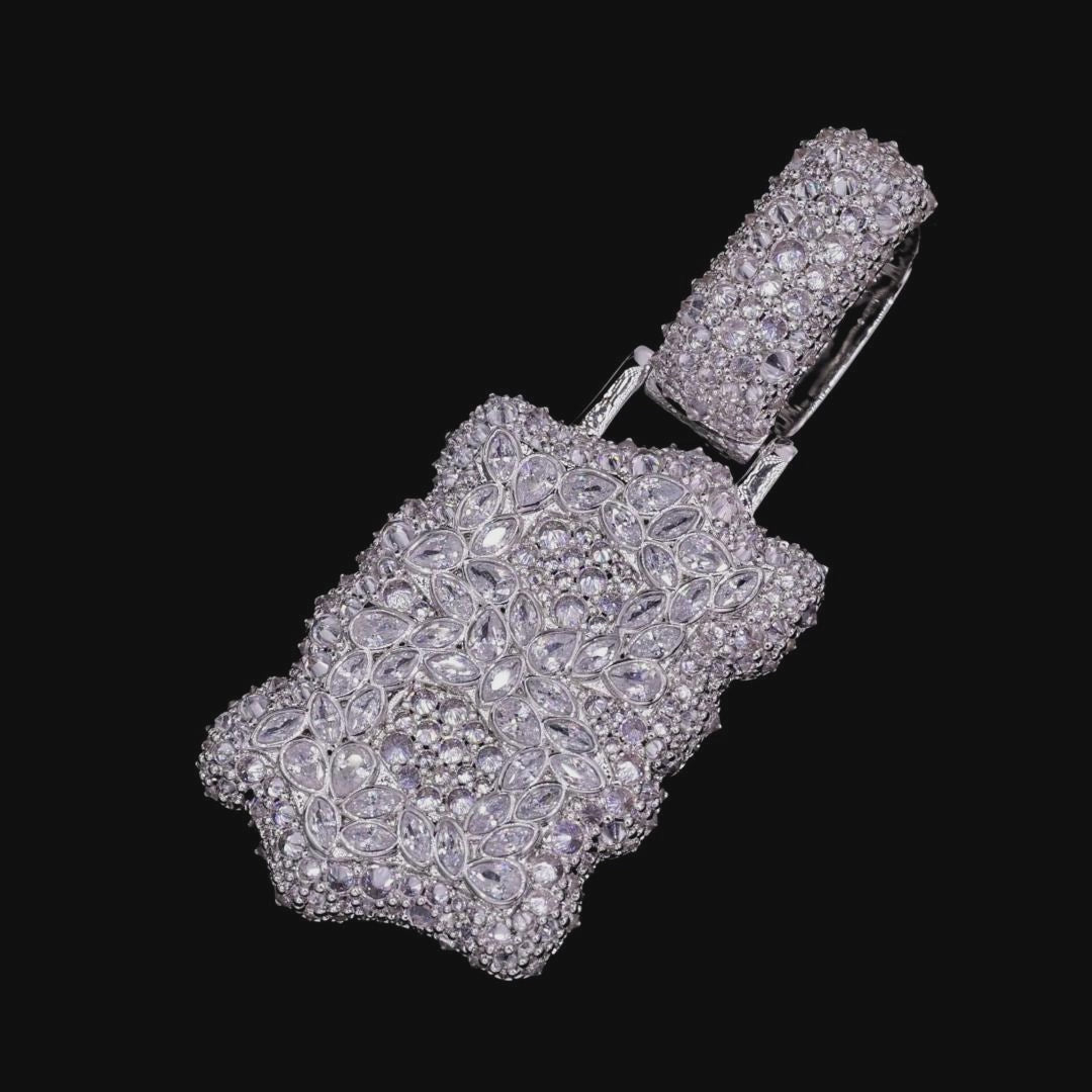 Custom Shaped Diamond Double-Layer Pendant - 35mm