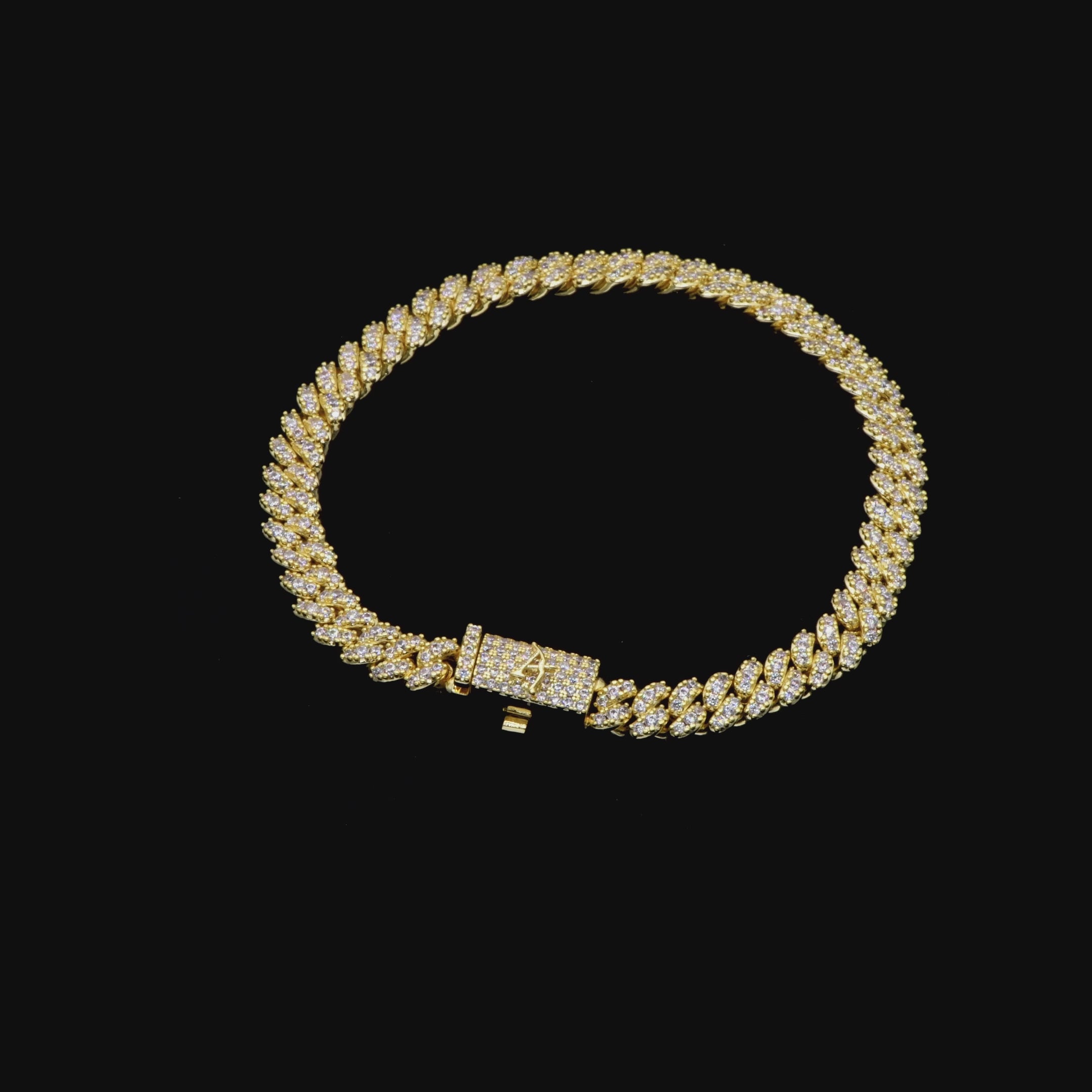 Women's Round Cut Cuban Link Bracelet - 6mm