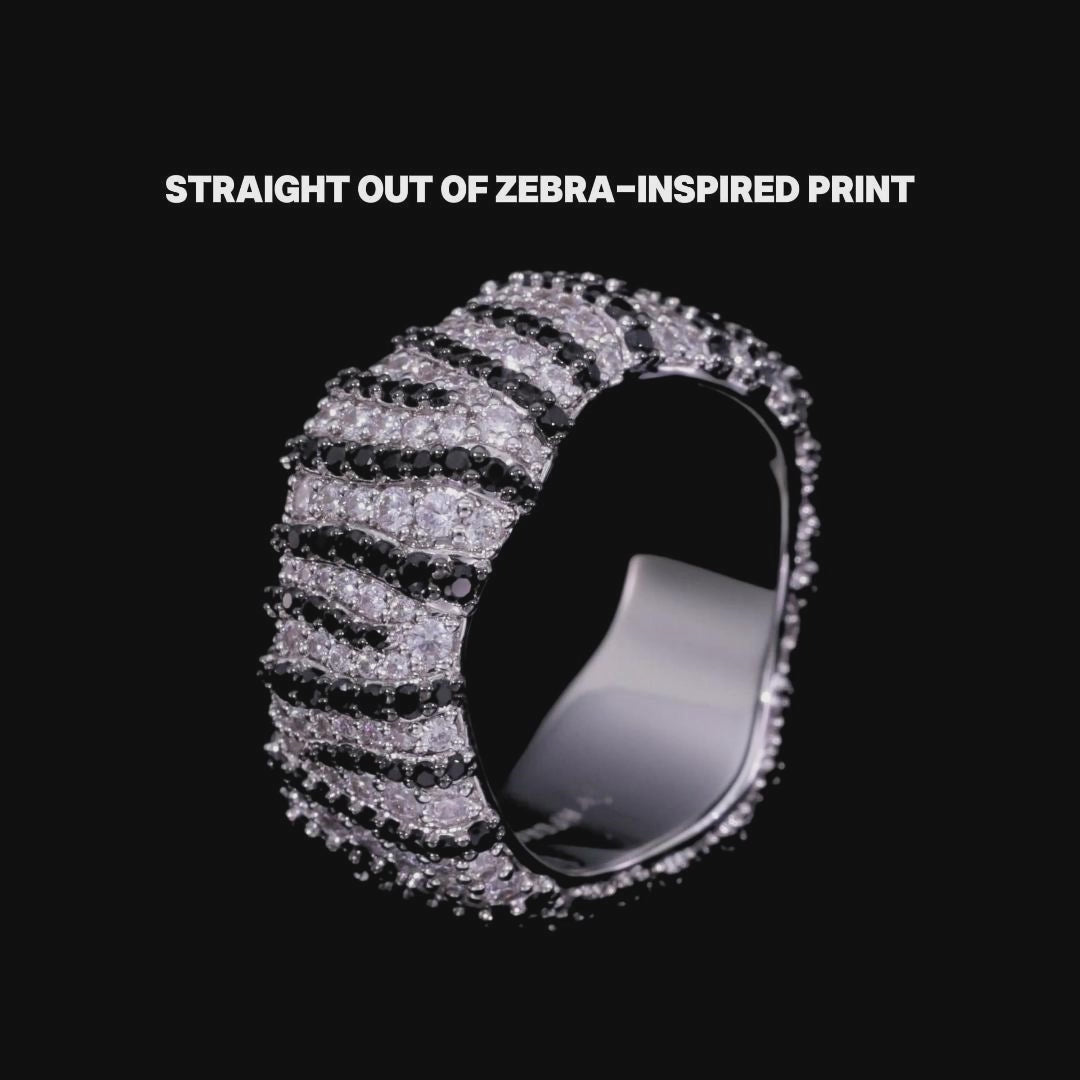 Black & White Striped Ring