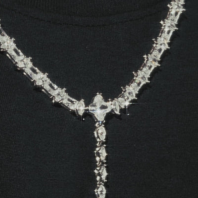 Collar de rosario divino helado de moissanita