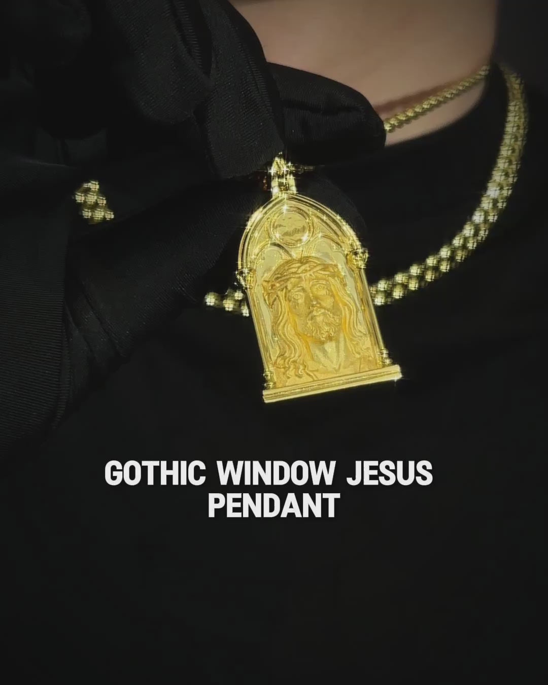 Gothic Window Jesus Pendant