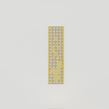 Custom Round Cut Square Pillar Pendant-30mm