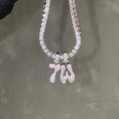 Custom Bubble Font Pendant - 15mm