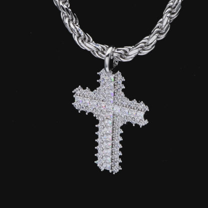 Women's Flooded Cross Pendant