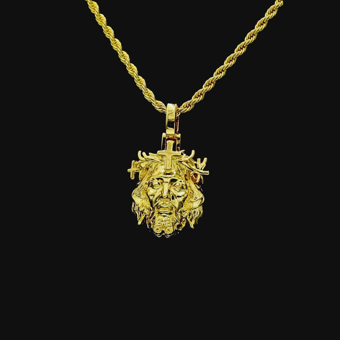 Pièce de Jésus Plain Gold Pendant - Micro