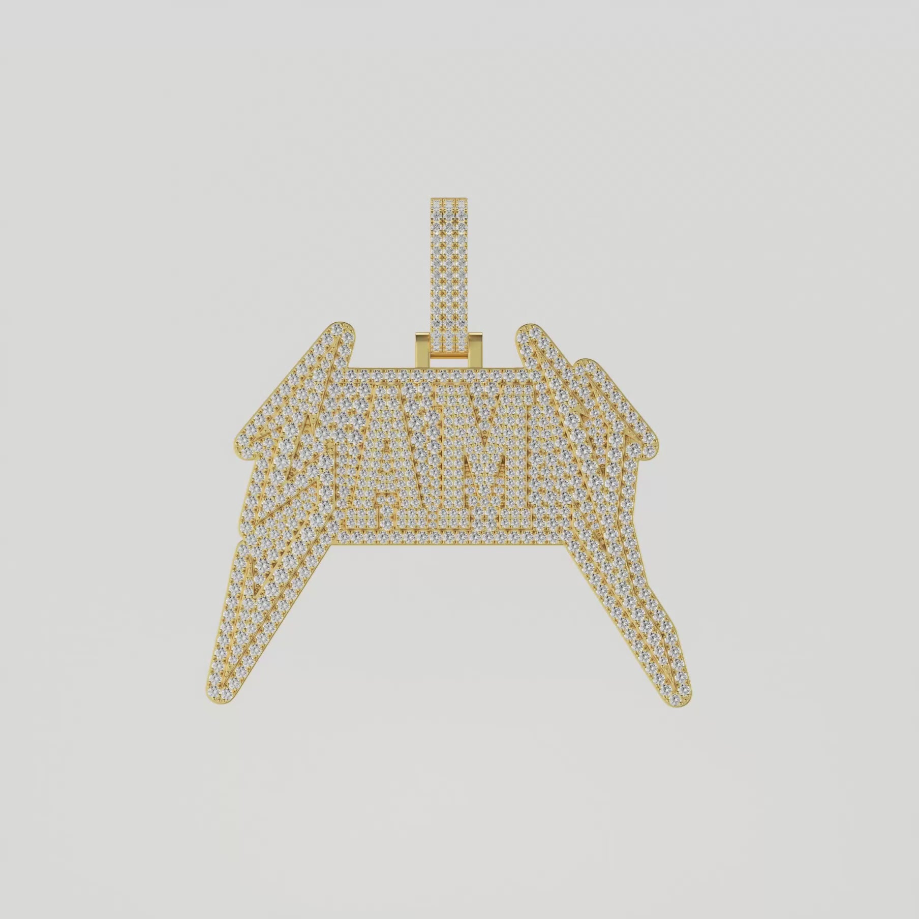 Custom Lightning Font Pendant