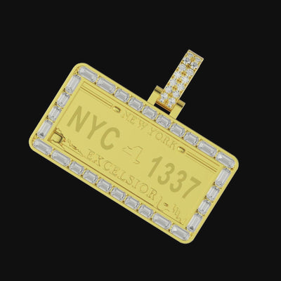 Custom License Plate Pendant (TX/NY/FL)