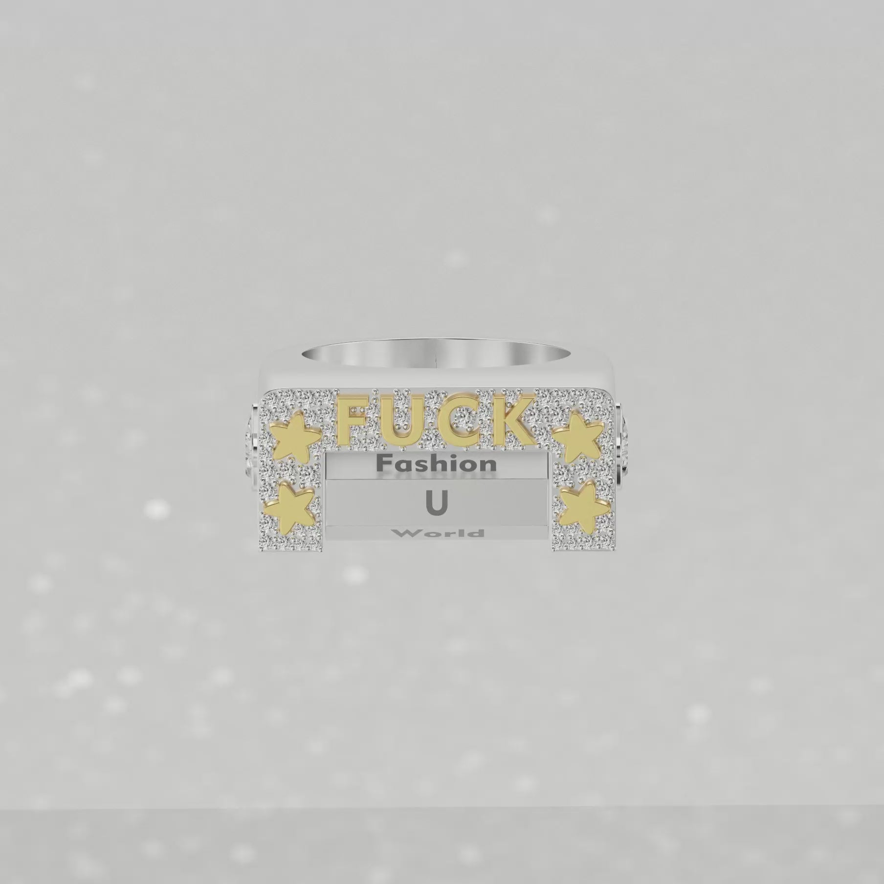 Custom "Fxxk" 6-Sided Spinning Ring