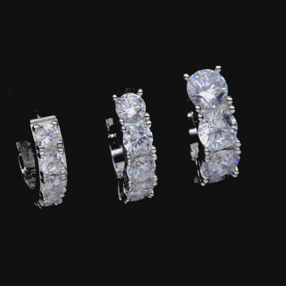 Women's Moissanite Classic Hoop Earring