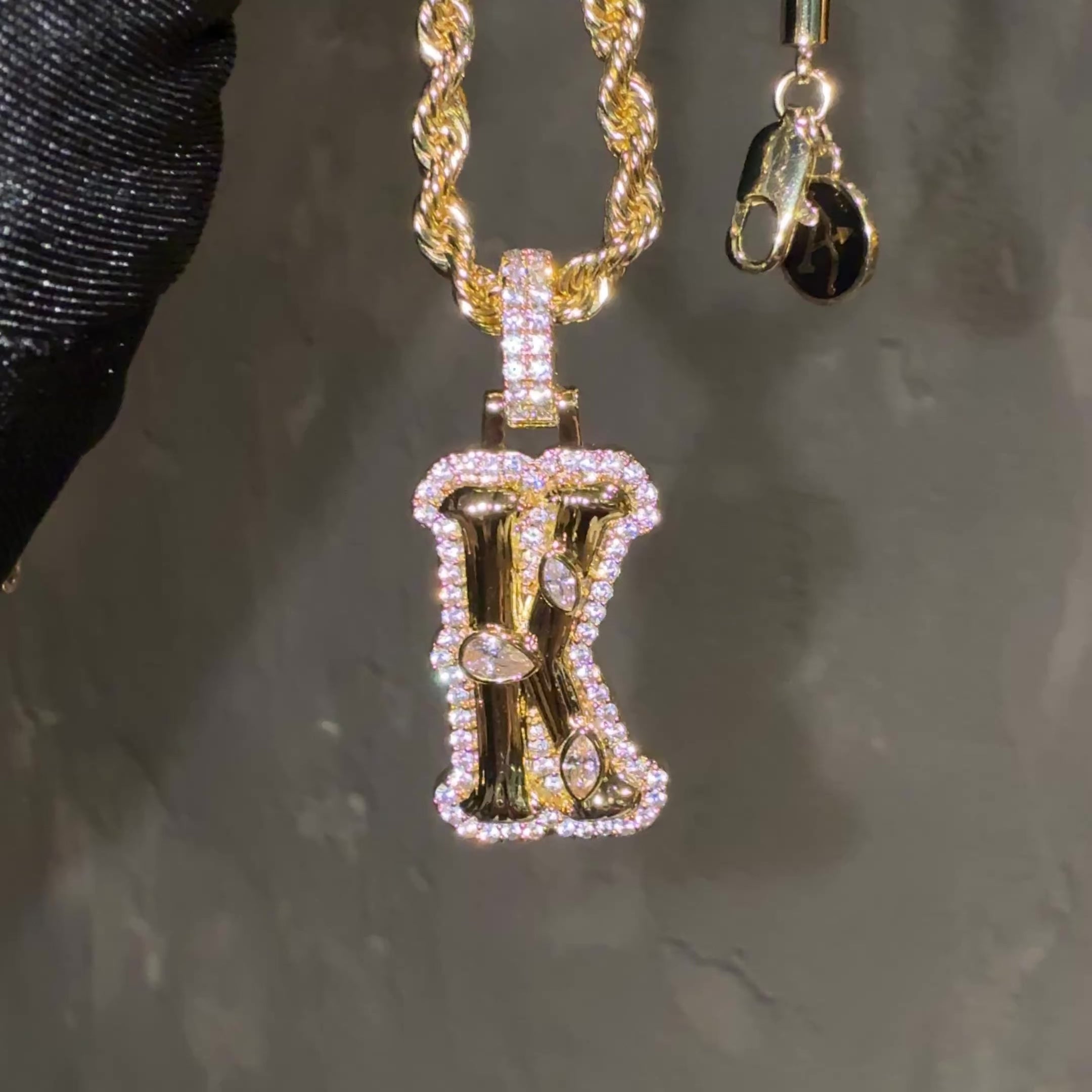 Custom Bone Font Pendant