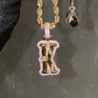 Custom Bone Font Pendant