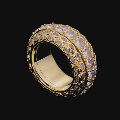 Anello a fascia in mosaico Eternal Motion