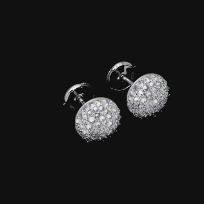 S925-Diamant-Ohrstecker mit umgekehrter Fassung