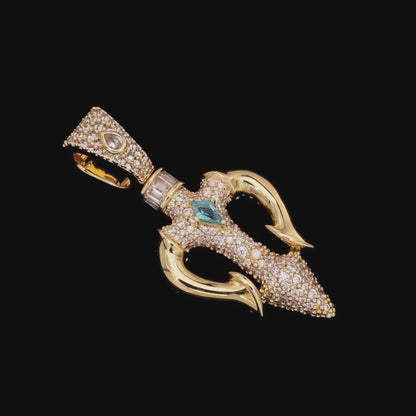 Ocean Sovereign Dual Trident Pendant