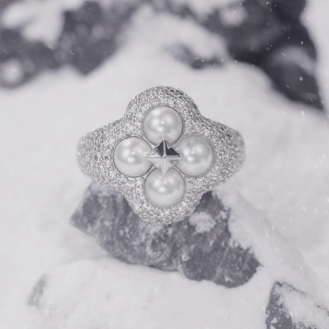 Perlenklee-Stationsring