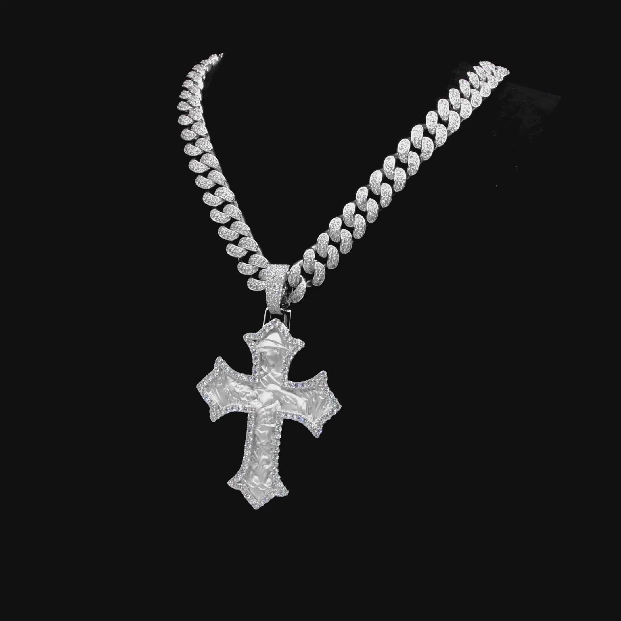 Pendentif croix de dévotion sacrée des femmes - GRAND