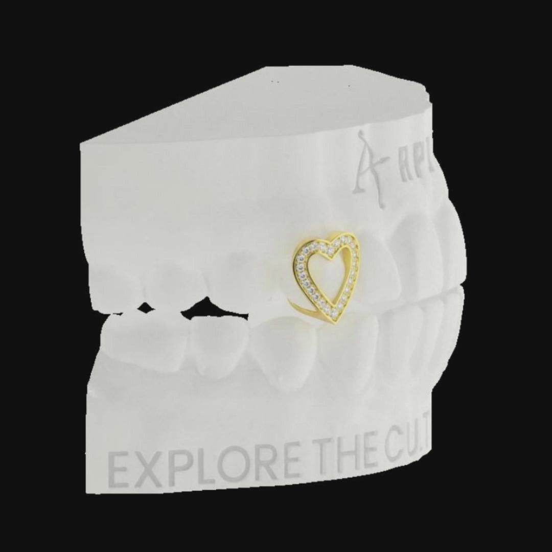 Heart-shaped cutout Grillz
